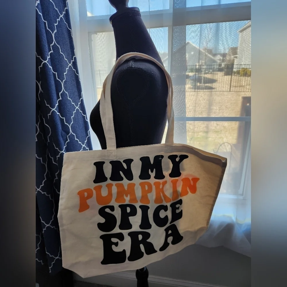 Pumpkin Spice Era Tote Bag Grocery Bag